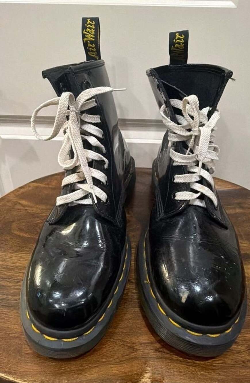 Dr. Martens 1460 8-Eye Combat Boots Black Patent Leather